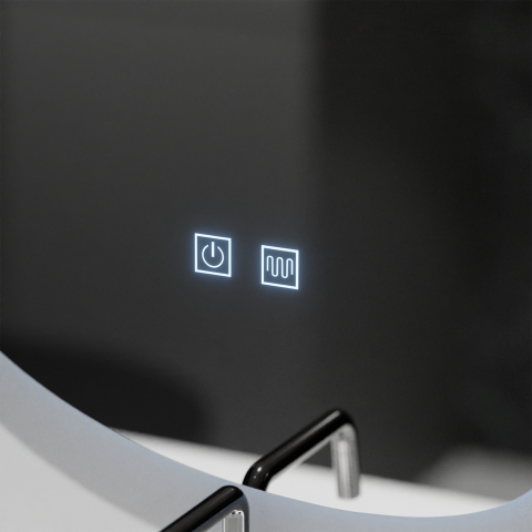 Oglinda LED Organica 80x60cm, Fluido Touch, Sistem Dezaburire, Dimabila [3]