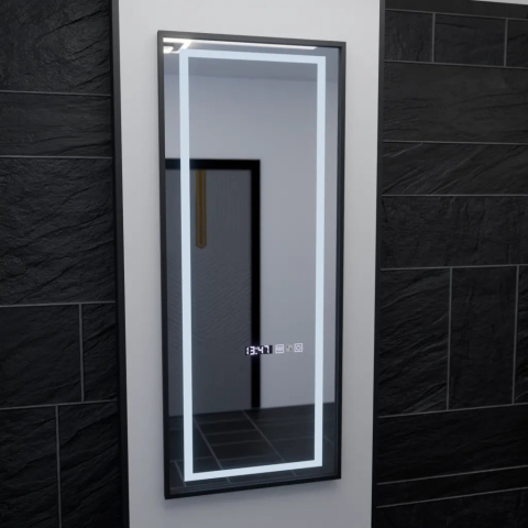 Oglinda LED Rectangula, 60x150cm, Bianca Senzor Radar Marcello, Sistem Dezaburire, Ceas & Termometru, Dimabila, Dressing Couture [3]