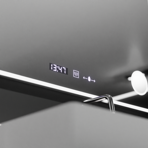 Oglinda LED Rectangulara 120x80 Aura Riflesso Puro MotionGlow Marcello, Sistem Dezaburire, Termometru si Ceas, Dimabila [1]