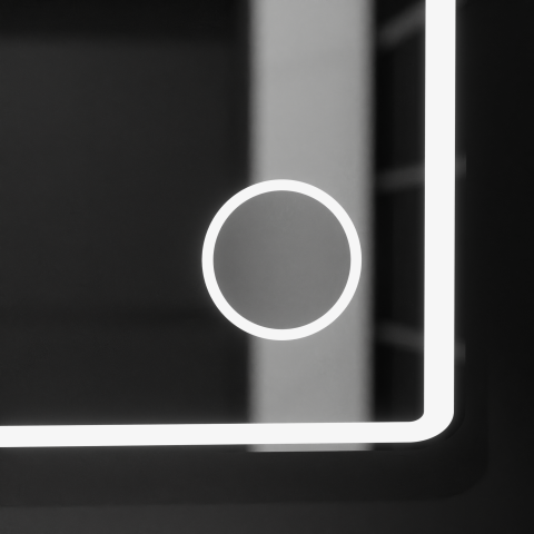 Oglinda LED Rectangulara 120x80 Aura Riflesso Puro MotionGlow Marcello, Sistem Dezaburire, Termometru si Ceas, Dimabila [3]