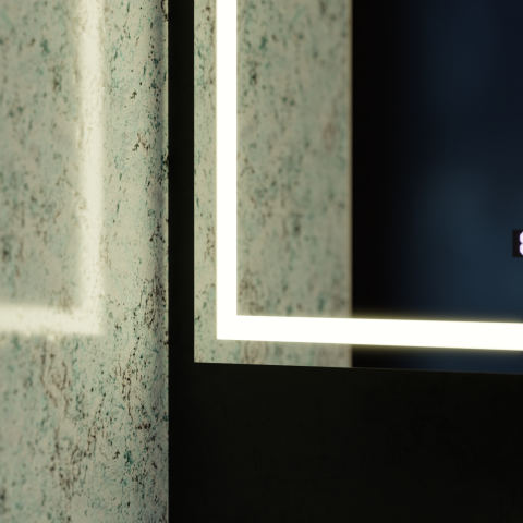 Oglinda LED Rectangulara 120x80cm Verite MotionGlow Marcello, Sistem Dezaburire, Ceas & Termometru, Dimabila [3]