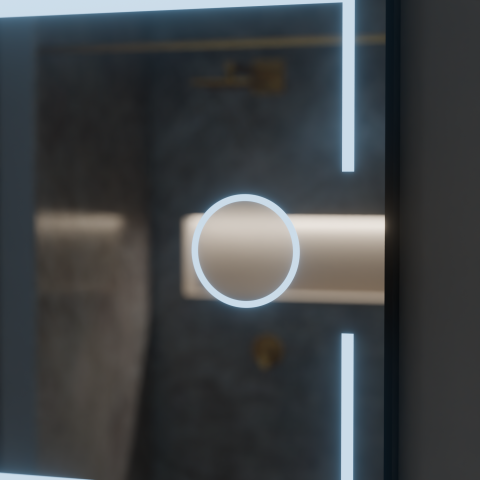 Oglinda LED Rectangulara, 160x80cm, Senzor MotionGlow Marcello, Sistem Dezaburire, Ceas & Termometru, Lupa Cosmetica, Dimabila [3]