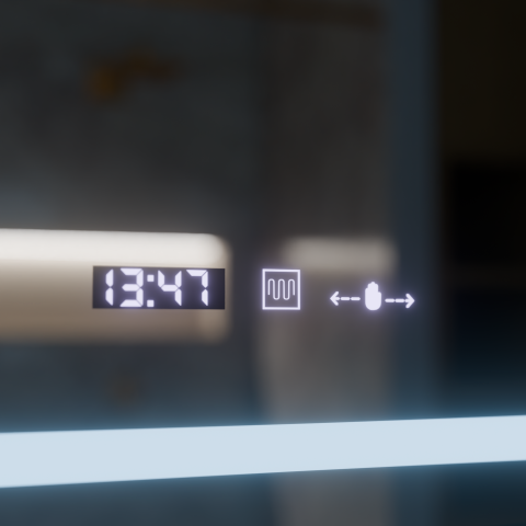 Oglinda LED Rectangulara, 160x80cm, Senzor MotionGlow Marcello, Sistem Dezaburire, Ceas & Termometru, Lupa Cosmetica, Dimabila [1]