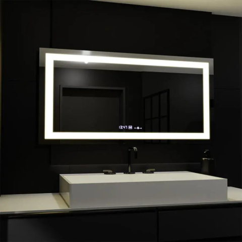 Oglinda LED Rectangulara, 160x80cm, Verite MotionGlow Marcello, Sistem Dezaburire, Ceas & Termometru, Dimabila [2]