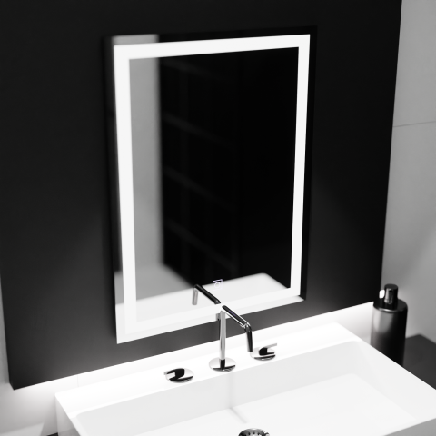 Oglinzi LED  Baie - Oglinda LED Rectangulara, 60x80cm, FRAME Basic Touch