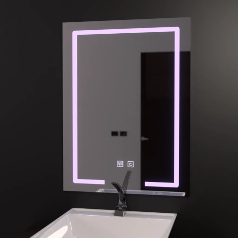 Oglinzi LED - Oglinda LED Rectangulara 60x80cm, Touch Vesta, Sistem Dezaburire, Dimabila