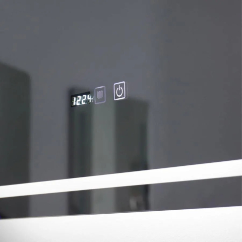 Oglinda LED Rectangulara 70x90cm EDGE Touch Sistem Dezaburire, Rama Neagra [1]