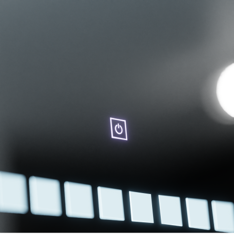 Oglinda LED Rectangulara, 80x60cm, Grid Light Basic Touch [1]