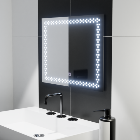 Oglinzi LED - Oglinda LED Rectangulara 80x60cm Stella Basic Touch