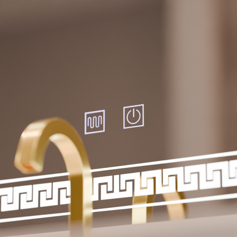 Oglinda LED Rentagulara, 60x80cm, Touch Vivido , Sistem Dezaburire,Dimabila [1]