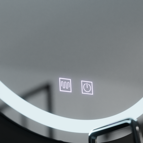 Oglinda LED Rotunda, 70cm, Lucea Touch, Sistem Dezaburire, Dimabila [1]