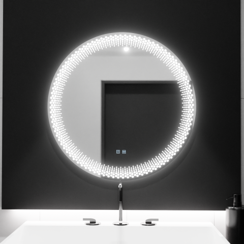 Oglinda LED Rotunda 70cm, Stellaire Touch, Sistem Dezaburire, Dimabila [2]
