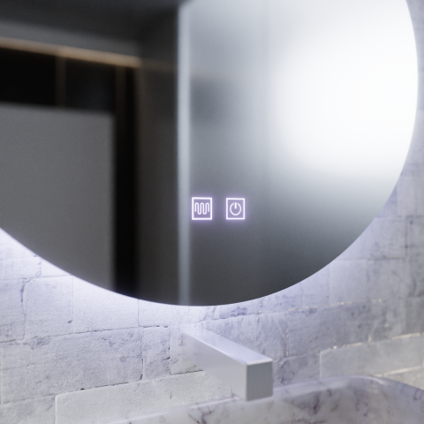 Oglinda LED Touch River Sistem Dezaburire 80X120cm, Forma de Picatura. [1]