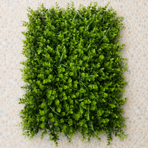 Decoratiuni Sarbatori & Sezoniere - Panou de Gard Viu Artificial Eucalipt Mixt, 40 x 60 cm, Verde