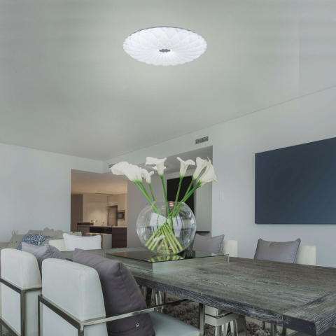 Lampi & Aplice Smart - Plafoniera LED 23 cm, 22W, 3000K / 4000K / 6000K, Alb, Metal si Acril