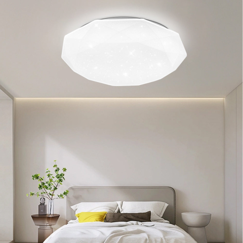 Lustre LED Moderne - Plafoniera LED, 51W, Diametru 40cm, Lumina Calda/Rece/Neutra, Alb