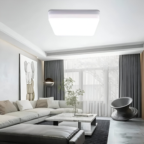 Lampi & Aplice Smart - Plafoniera LED Cotena , 48W, Alb, IP.20, Patrata