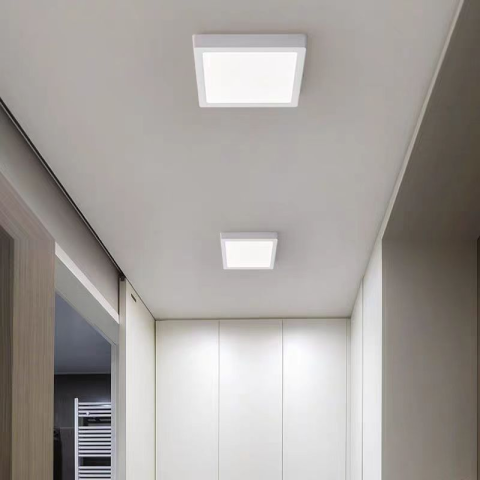 Lustre LED Moderne - Plafoniera LED de Tavan Patrata, 36W, 22x22cm, Lumina Rece, 6000K, Alb