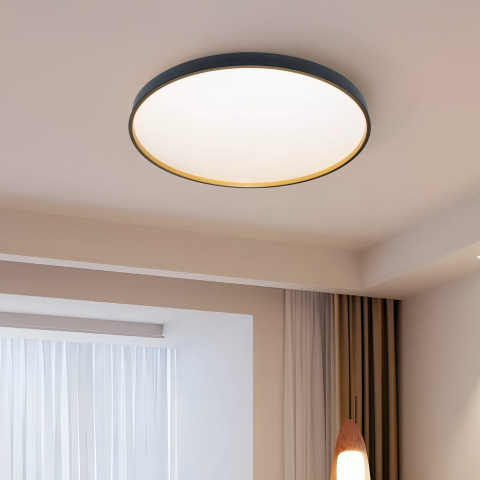 Lampi & Aplice Smart - Plafoniera LED Fantas 46W, Rotunda, Abs, Alb si Negru