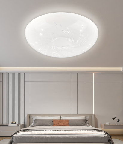 Lampi & Aplice Smart - Plafoniera LED Flux 23 cm, 22W, 3000K / 4000K / 6000K, Alb, Metal si Acril