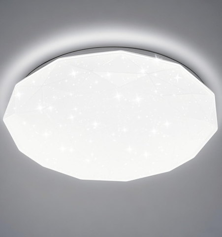 Plafoniera LED Hexagon 23 cm, 22W, 3000K / 4000K / 6000K, Alb, Metal si Acril [2]