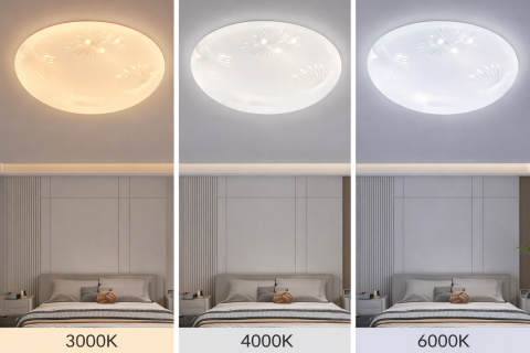 Plafoniera LED Raza 23 cm, 22W, 3000K / 4000K / 6000K, Alb, Metal si Acril [1]