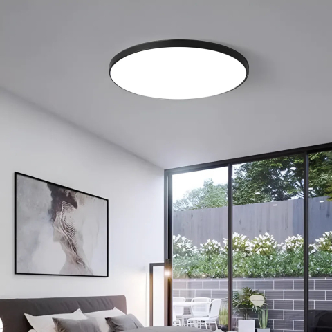 Lampi & Aplice Smart - Plafoniera LED SOLIS 37cm 33W Lumina Rece Negru