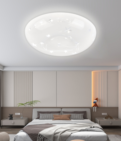 Lampi & Aplice Smart - Plafoniera LED Stele 35 cm, 32W, 3000K / 4000K / 6000K, Alb, Metal si Acril