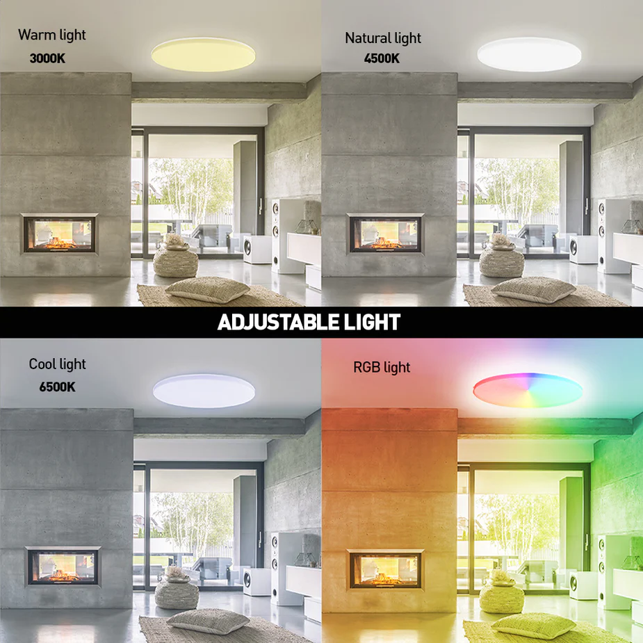 Plafoniera WiFi Tellur Smart, RGB, 24W, Rotunda, Alb, Control din aplicatie [2]