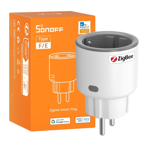 Control si Automatizare Smart Home - Priza inteligenta Sonoff S60ZBTPF, 16A, Zigbee, monitorizare consum