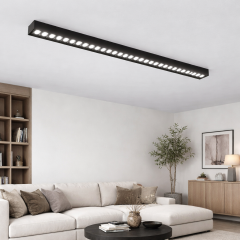 Proiector LED Liniar Aplicat Grila 30W, Lumina Neutra 4000k, 30 surse, 80 x 3.5 x 6.5 cm [1]