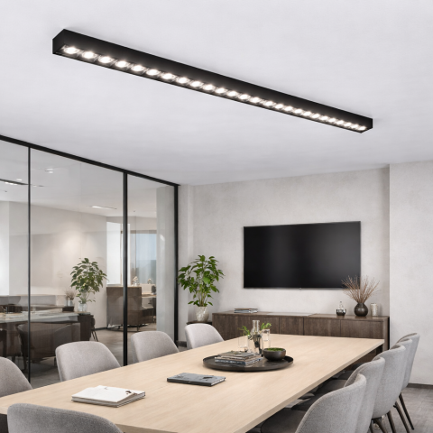 Becuri LED Smart - Proiector LED Liniar Aplicat Grila 30W, Lumina Neutra 4000k, 30 surse, 80 x 3.5 x 6.5 cm