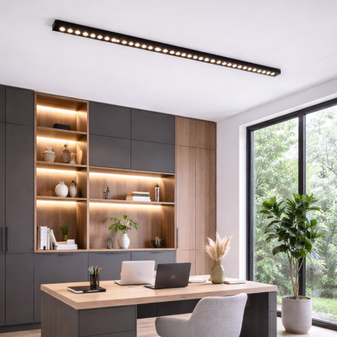 Becuri LED Smart - Proiector LED Liniar Aplicat Grila 35W, Lumina Neutra 4000k, 35 surse, 94x3.5x6.5 cm