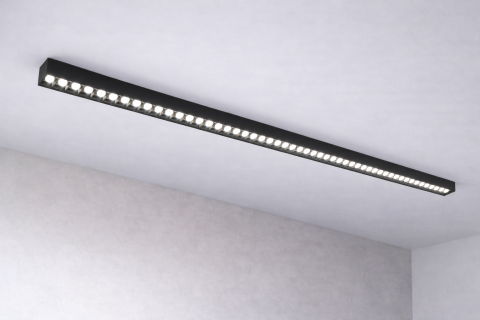 Proiector LED Liniar Aplicat Grila 48W, Lumina Neutra 4000k, 45 surse, 1.2 metri [2]