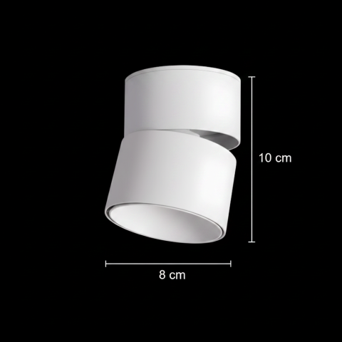 Proiector LED TINNIE, Rotativ, 9W, Lumina Neutra 4000K, Alb [3]