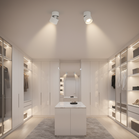 Proiector LED TINNIE, Rotativ, 9W, Lumina Neutra 4000K, Alb [1]