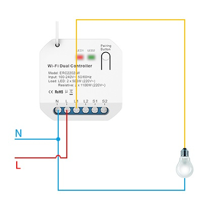 Releu Smart Rovo ERC2202-W Kinetic, 2 canale, 2x5A, WiFi + RF433, Tuya [4]