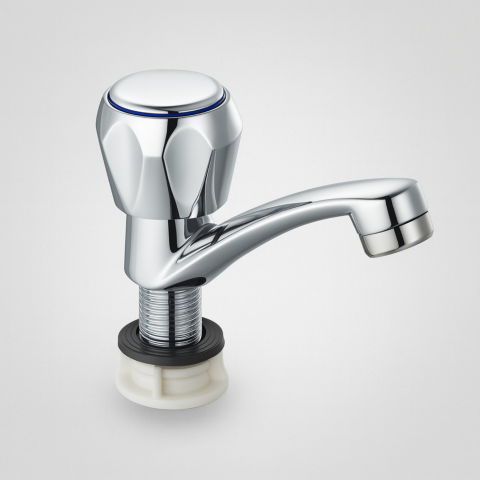 Robinet baie cu montaj pe chiuveta, apa rece, un singur maner, crom lucios [1]