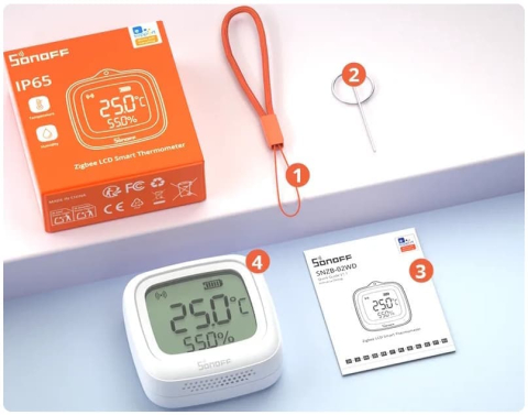Senzor Temperatura si Umiditate SONOFF SNZB-02WD, Zigbee 3.0, IP65, cu Display LCD [9]