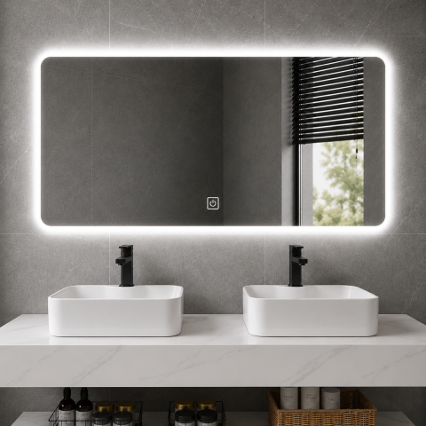 Set Mobilier AVEN Duo pentru Baie, 140cm, 3 Piese, Alb [3]