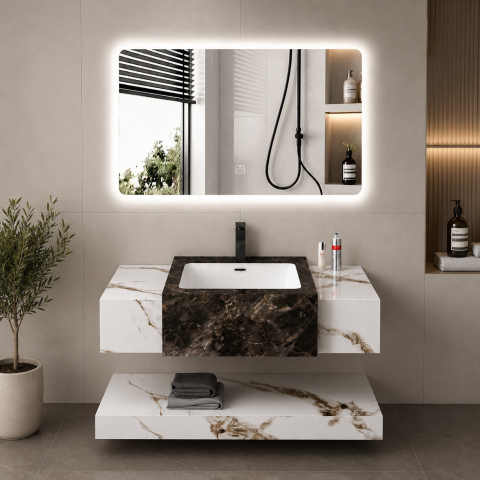 Produse Alessandro - Set Mobilier VANTA pentru Baie, 80cm, 3 Piese, Alb