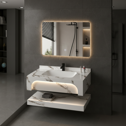 Produse Alessandro - Set Mobilier VELIN pentru Baie, 60cm, 3 Piese, Alb