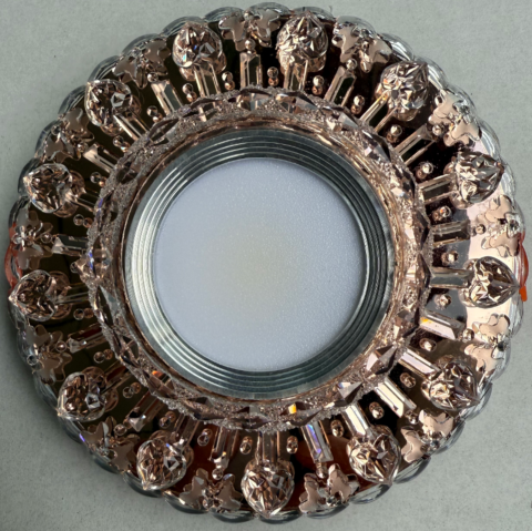 Spot LED ORBITA, 5W, Rotund, Lumina Rece / Calda, Bronz Antichizat, Rasina si Sticla [3]