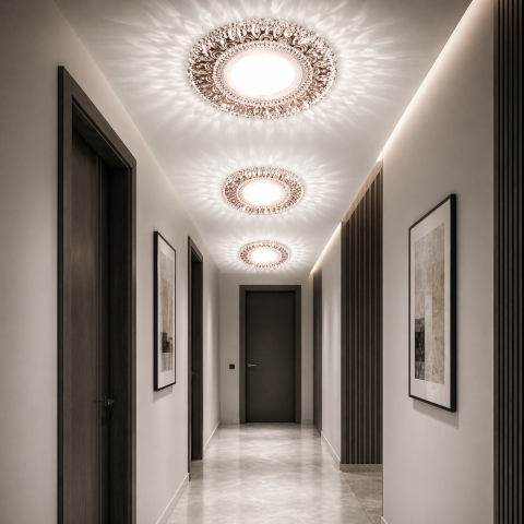 Produse Alessandro - Spot LED ORBITA, 5W, Rotund, Lumina Rece / Calda, Bronz Antichizat, Rasina si Sticla
