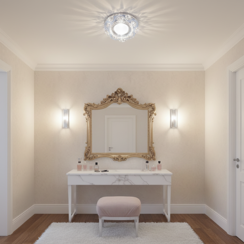 Spot LED ORBITA, 5W, Rotund, Lumina Rece / Calda, Bronz Antichizat, Rasina si Sticla [2]