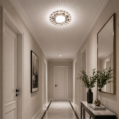 Becuri LED Spoturi - Spot LED ORBITA, 5W, Rotund, Lumina Rece / Calda, Bronz Antichizat, Rasina si Sticla