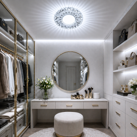 Becuri LED Spoturi - Spot LED ORBITA, 5W, Rotund, Lumina Rece/ Calda, Bronz Antichizat, Rasina si Sticla