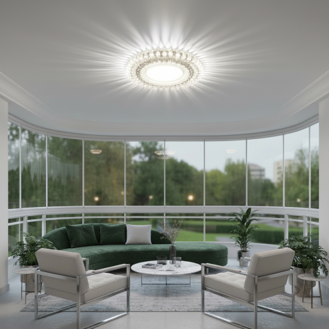 Becuri LED Spoturi - Spot LED ORBITA, 5W, Rotund, Lumina Rece / Calda, Bronz Antichizat, Rasina si Sticla