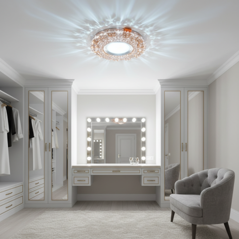 Produse Alessandro - Spot LED ORBITA, 5W, Rotund, Lumina Rece / Calda, Bronz Antichizat, Rasina si Sticla