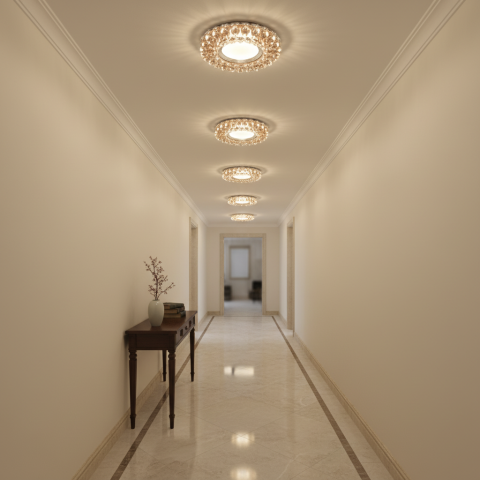 Spot LED ORBITA, 5W, Rotund, Lumina Rece / Calda, Bronz Antichizat, Rasina si Sticla [2]